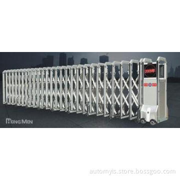 Collapsible Electric Automatic Entrance Gates , Trackless A